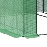 Outsunny 8x6x7 Walk-in Greenhouse, with Roll-up Zipper Door and Windows, 18 Shelves, PE Cover, UV protective for Garden, Green - Image 9