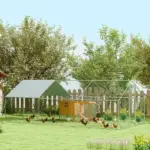 9' x 20' x 6' Chicken Coop and Run, Chicken Run for 18-24 Chickens, Waterproof and Anti-UV Cover, Hanging Feeder - Image 2