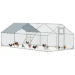 9' x 20' x 6' Chicken Coop and Run, Chicken Run for 18-24 Chickens, Waterproof and Anti-UV Cover, Hanging Feeder - Image 11