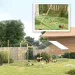 9' x 20' x 6' Chicken Coop and Run, Chicken Run for 18-24 Chickens, Waterproof and Anti-UV Cover, Hanging Feeder - Image 3