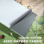 9' x 20' x 6' Chicken Coop and Run, Chicken Run for 18-24 Chickens, Waterproof and Anti-UV Cover, Hanging Feeder - Image 5