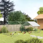 9' x 20' x 6' Chicken Coop and Run, Chicken Run for 18-24 Chickens, Waterproof and Anti-UV Cover, Hanging Feeder - Image 10