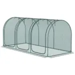 9' x 4' Crop Cage, Plant Protection Tent with Three Zippered Doors, Storage Bag and 4 Ground Stakes, for Garden, Yard, Lawn, Green - Image 11