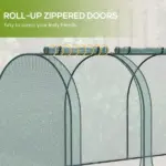 9' x 4' Crop Cage, Plant Protection Tent with Three Zippered Doors, Storage Bag and 4 Ground Stakes, for Garden, Yard, Lawn, Green - Image 6