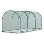 9' x 4' Crop Cage, Plant Protection Tent with Three Zippered Doors, Storage Bag and 4 Ground Stakes, for Garden, Yard, Lawn, Green - Image 9