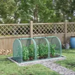 9' x 4' Crop Cage, Plant Protection Tent with Three Zippered Doors, Storage Bag and 4 Ground Stakes, for Garden, Yard, Lawn, Green - Image 10