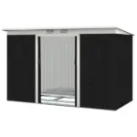 9 x 4.5 ft Outdoor Metal Garden Storage Shed with Vents, Gray - Image 11