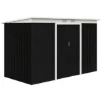 9 x 4.5 ft Outdoor Metal Garden Storage Shed with Vents, Gray