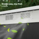 9 x 4.5 ft Outdoor Metal Garden Storage Shed with Vents, Gray - Image 8
