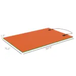 9' x 6' Lily Pad Water Mat for 2 Adults, Floating Water Pad for Lake, Pool, Ocean, Beach, and Boating, Orange - Image 3