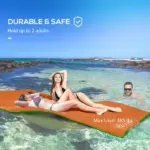 9' x 6' Lily Pad Water Mat for 2 Adults, Floating Water Pad for Lake, Pool, Ocean, Beach, and Boating, Orange - Image 4