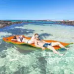 9' x 6' Lily Pad Water Mat for 2 Adults, Floating Water Pad for Lake, Pool, Ocean, Beach, and Boating, Orange - Image 10
