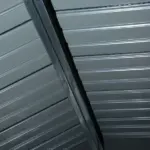 Outsunny 9 ft x 6 ft Metal Storage Shed - Dark Gray, Garden Tool House, 2 Sliding Doors, 4 Air Vents, for Backyard, Patio and Lawn - Image 9