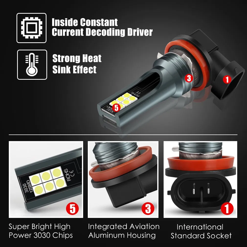 4 Pack 9005 9006 LED Headlight Bulbs 8000K High and Low Beam