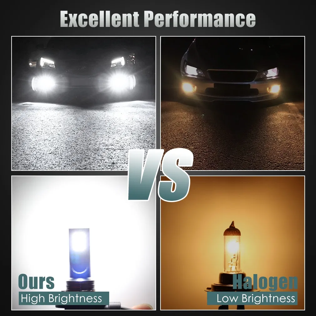 4 Pack 9005 9006 LED Headlight Bulbs 8000K High and Low Beam