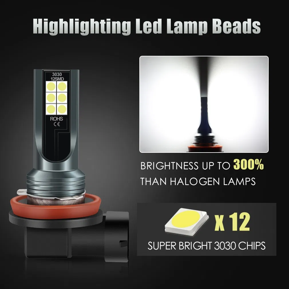 4 Pack 9005 9006 LED Headlight Bulbs 8000K High and Low Beam