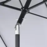 Outsunny 9.5' Double-Sided Patio Umbrella, Large Outdoor Market Umbrella with Push Button Tilt, Crank, 12 Ribs, for Garden, Deck, Pool - Image 9