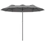 9.5 Large Double-sided Patio Umbrella Outdoor Market Umbrella with Tilt Crank