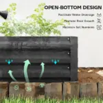 95" x 36" x 12" Galvanized Raised Garden Bed, Easy DIY and Cleaning for Growing Flowers, Herbs, Succulents, Black - Image 4