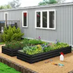 95" x 36" x 12" Galvanized Raised Garden Bed, Easy DIY and Cleaning for Growing Flowers, Herbs, Succulents, Black - Image 9