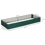 95" x 36" x 12" Galvanized Raised Garden Bed, Easy DIY and Cleaning for Growing Flowers, Herbs, Succulents, Green - Image 3