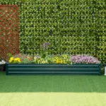 95" x 36" x 12" Galvanized Raised Garden Bed, Easy DIY and Cleaning for Growing Flowers, Herbs, Succulents, Green - Image 10