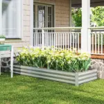 95 Inch x 36 Inch x 12 Inch Galvanized Raised Garden Bed, Easy DIY and Cleaning for Growing Flowers, Herbs, Succulents, Silver - Image 8