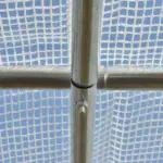 9.7' x 6.5' x 6.5' High Tunnel Greenhouse, with Anti-Tear PE Cover, Zipper Doors and Mesh Windows, Steel Frame, Walk-in Green House, White - Image 8