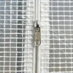 9.7' x 6.5' x 6.5' High Tunnel Greenhouse, with Anti-Tear PE Cover, Zipper Doors and Mesh Windows, Steel Frame, Walk-in Green House, White - Image 9