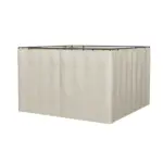 9.84' x 11.8' Universal Gazebo Sidewall Set with 4 Panels, Hooks/C-Rings Included for Pergolas and Cabanas, Beige