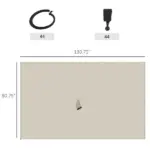 9.84' x 11.8' Universal Gazebo Sidewall Set with 4 Panels, Hooks/C-Rings Included for Pergolas and Cabanas, Beige - Image 3