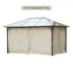 9.84' x 11.8' Universal Gazebo Sidewall Set with 4 Panels, Hooks/C-Rings Included for Pergolas and Cabanas, Beige - Image 8