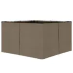 9.84' x 11.8' Universal Gazebo Sidewall Set with 4 Panels, Hooks/C-Rings Included for Pergolas and Cabanas, Brown