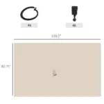 9.84' x 13.1' Universal Gazebo Sidewall Set with 4 Panel, 48 Hook/C-Ring Included for Pergolas and Cabanas, Beige - Image 3