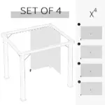 9.84' x 9.84' Universal Gazebo Sidewall Set with 4 Panel, 40 Hook/C-Ring Included for Pergolas and Cabanas, Beige - Image 6