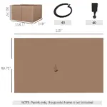 9.84 ft x 9.84 ft Universal Gazebo Sidewall Set with 4 Panel, 40 Hook/C-Ring Included for Pergolas and Cabanas, Brown - Image 3