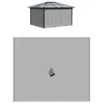 9.84' x 9.84' Universal Gazebo Sidewall Set with 4 Panel 40 Hook/C-Ring Included for Pergolas and Cabanas Light Gray - Image 11