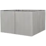 9.84' x 9.84' Universal Gazebo Sidewall Set with 4 Panel 40 Hook/C-Ring Included for Pergolas and Cabanas Light Gray