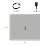 9.84' x 9.84' Universal Gazebo Sidewall Set with 4 Panel 40 Hook/C-Ring Included for Pergolas and Cabanas Light Gray - Image 3
