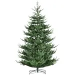 HOMCOM 9 Ft Artificial Christmas Tree, Pine Hinged Christmas Tree with 1939 Realistic Branches, Steel Base, Auto Open, Green