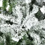 9ft Flocked Artificial Christmas Tree with 1890 Branches Green and White - Image 8