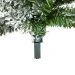 9ft Flocked Artificial Christmas Tree with 1890 Branches Green and White - Image 9