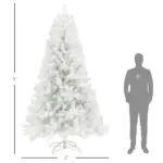HOMCOM 9 Ft Unlit Artificial Christmas Tree with 2132 Branch Tips and Steel Base White - Image 3