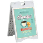 Vinsetto A-Frame Sandwich Board Sidewalk Sign 22x28 Plastic Weighted Weatherproof White - Image 11
