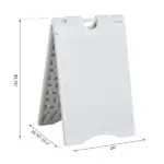 Vinsetto A-Frame Sandwich Board Sidewalk Sign 22x28 Plastic Weighted Weatherproof White - Image 3