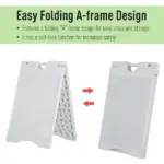 Vinsetto A-Frame Sandwich Board Sidewalk Sign 22x28 Plastic Weighted Weatherproof White - Image 4