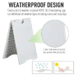 Vinsetto A-Frame Sandwich Board Sidewalk Sign 22x28 Plastic Weighted Weatherproof White - Image 5