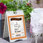 Vinsetto A-Frame Sandwich Board Sidewalk Sign 22x28 Plastic Weighted Weatherproof White - Image 10