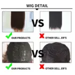 Long Wavy Black Partial Lace Wig with Semi Synthetic Hair Fibers - Image 6