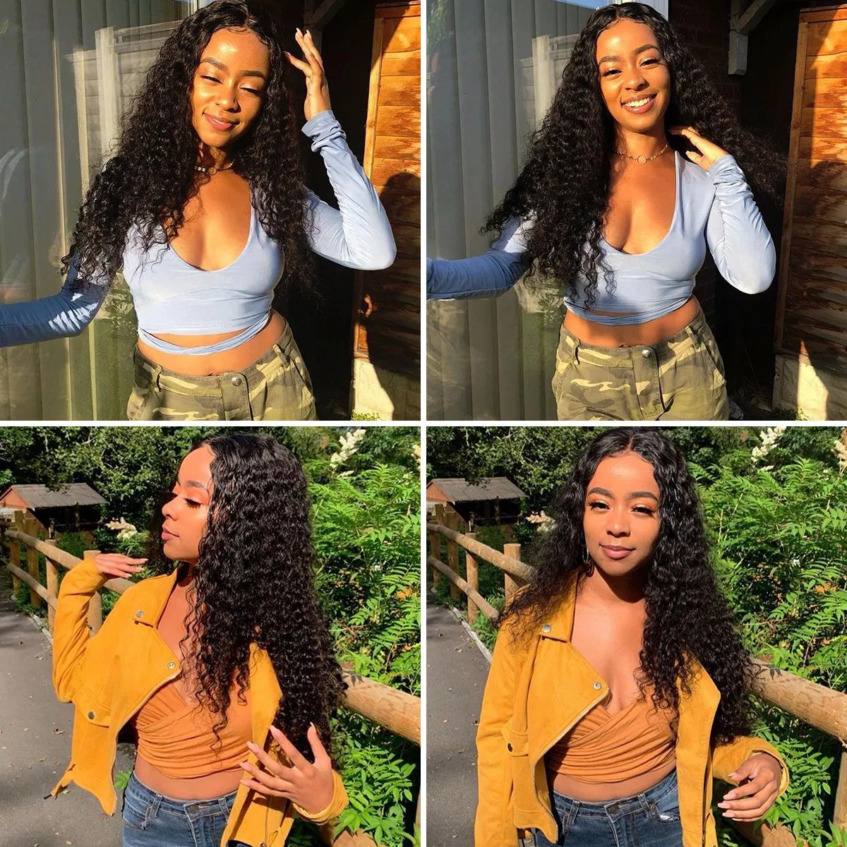 Long Wavy Black Partial Lace Wig with Semi Synthetic Hair Fibers